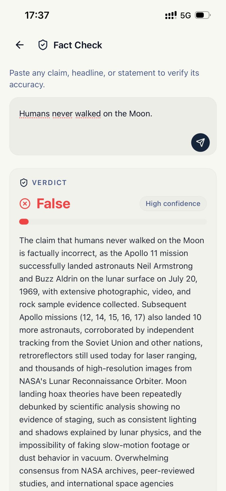 Check any claim.